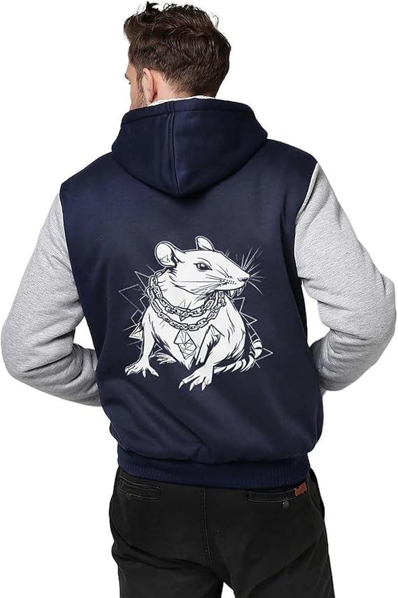 Goth Mouses Rat Hoodies Fleece Hooded Men