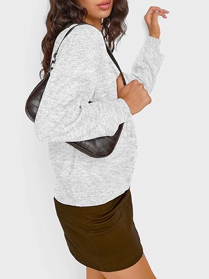 Trendy Queen Cropped Cardigan Sweaters for Women