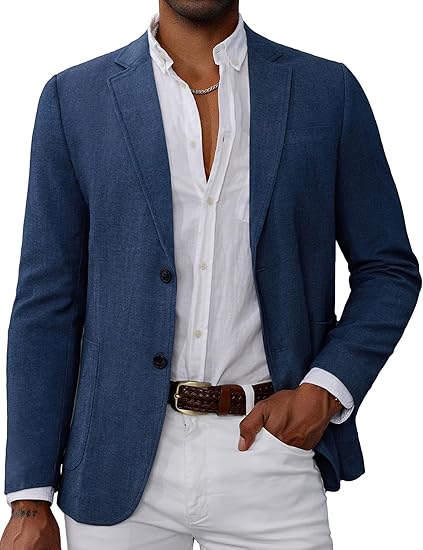 GRACE KARIN Mens Blazer Sport Coats Casual Lightweight