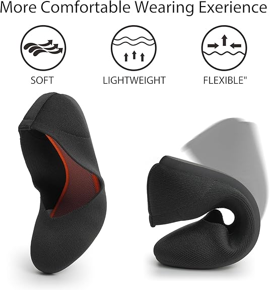 ATHMILE Women's Flat Ballet Shoes Knit Flat Shoes